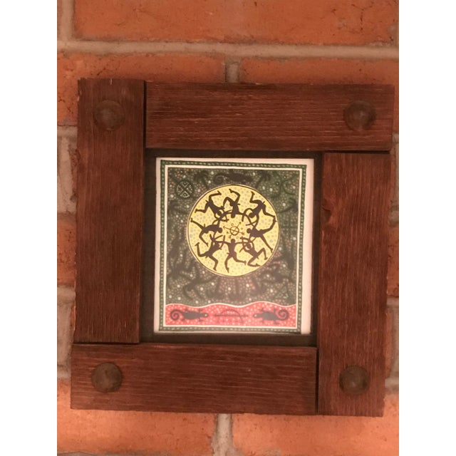 Interesting tribal folk art painting from Cuba. Unknown popular artist. Vivid colors. Acrylic on canvas.