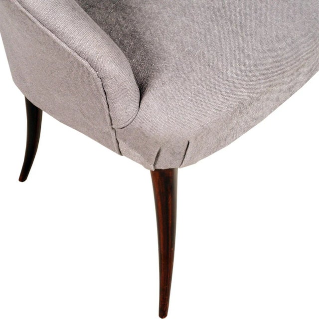 Gio Ponti Vintage Italian Walnut Armchair, 1930s For Sale - Image 4 of 6