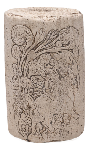 Chinese Engraved Textile Printing Stone, C. 1850