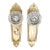 Pair of Vintage Glass Dummy Door Knobs With Deco Keyhole Plates For Sale
