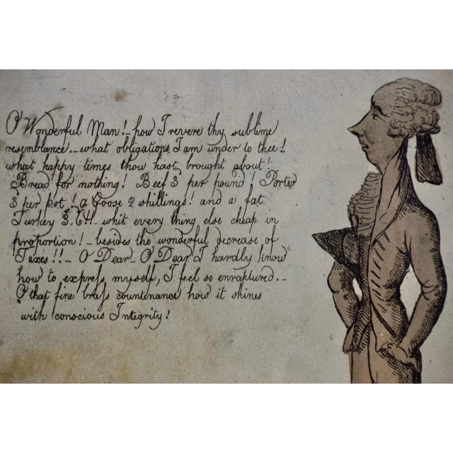 Traditional William HollandAn early 19th C. satirical etching of John Bull kneeling before William Pitt, 1802 For Sale - Image 3 of 7