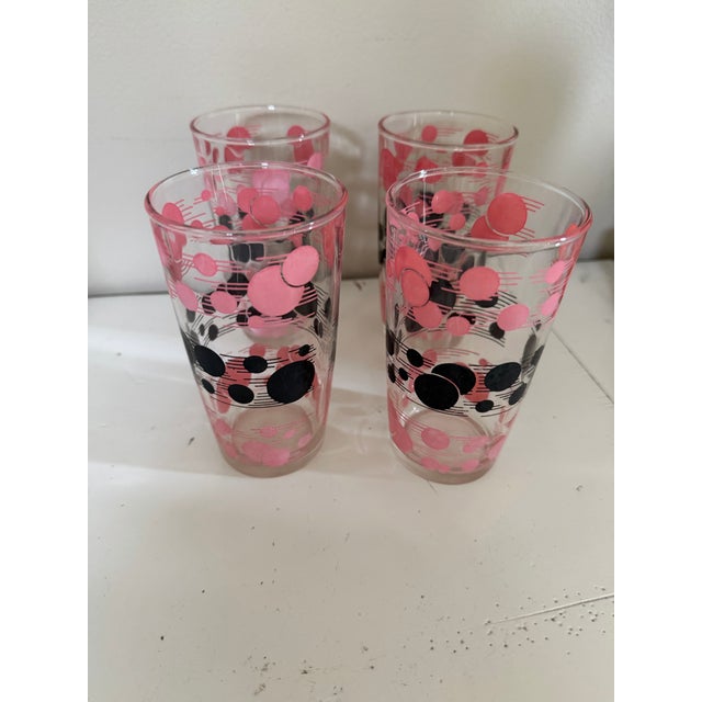 Mid-Century Modern Vintage 1950s Hazel-Atlas "Atomic" Tallboy Tumbler Glasses - Set of 4 For Sale - Image 3 of 11