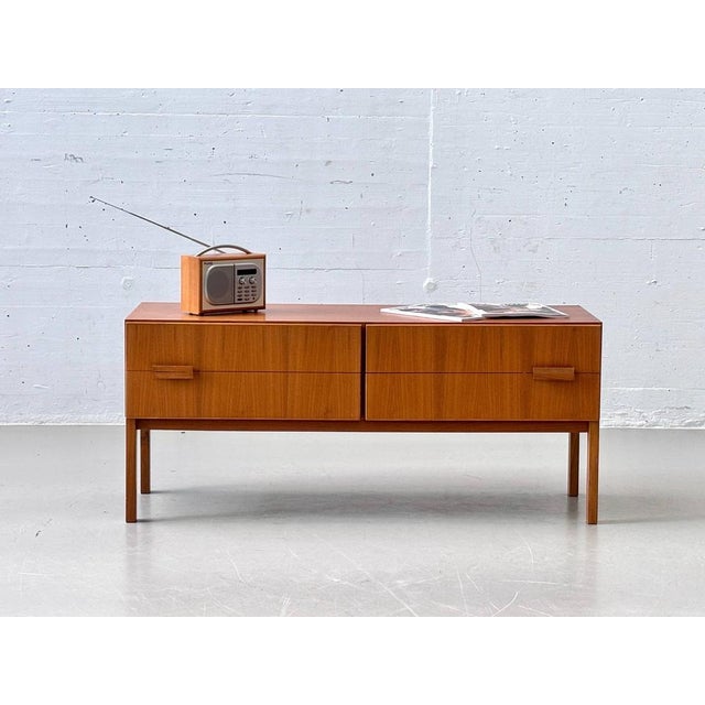 Mid-Century Modern Danish Teak Lowboard with Four Drawers, 1960s For Sale - Image 4 of 18