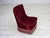 1960s, Danish armchair. Original red furniture velour, beech wood legs, springs in the seat. Original good condition: no...
