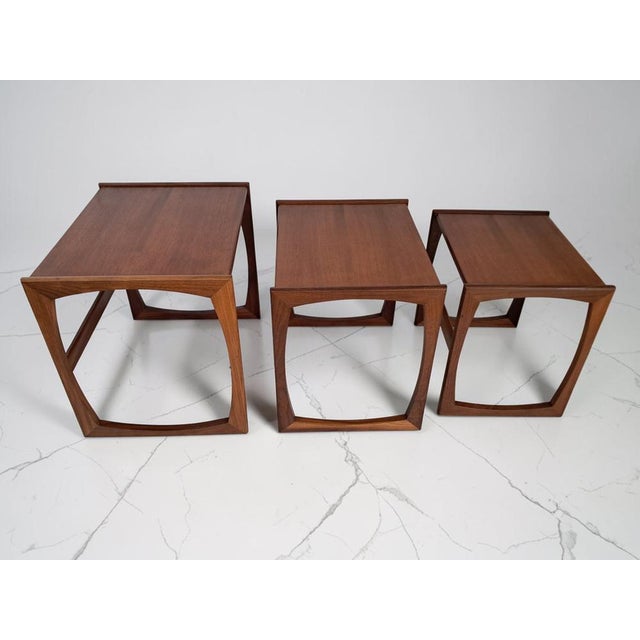 Mid century restored g plan quadrille nest of tables – exceptional quality & timeless design a beautifully refined example...