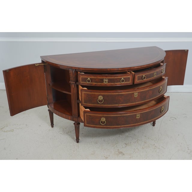 French Karges French Louis XVI Walnut Dresser Commode Server For Sale - Image 3 of 18