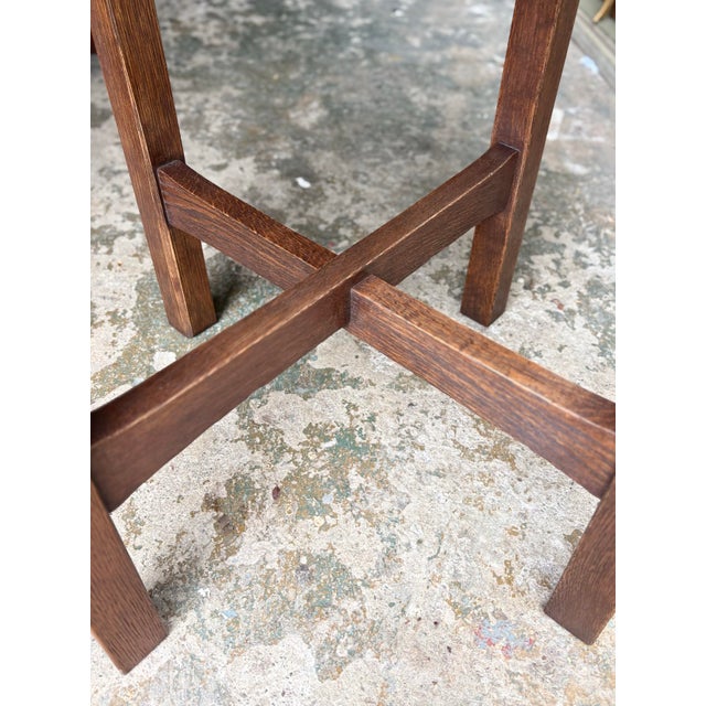 Early 20th Century Mission Oak Lamp Table Attributed to Gustav Stickley For Sale - Image 10 of 12
