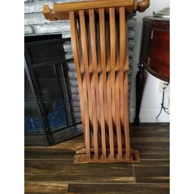 Mid 20th Century A Pair of Renaissance Savonarola Folding Side Chairs in Blond Walnut For Sale - Image 4 of 10