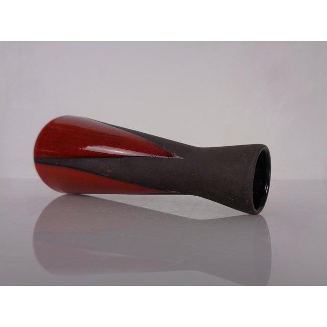 Ceramic Red & Black Studio Ceramic Vase, Germany, 1960s For Sale - Image 7 of 14