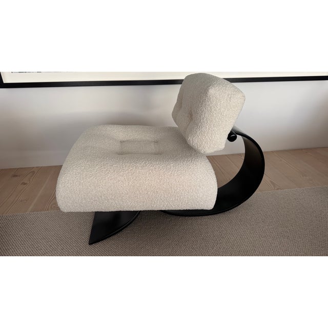 Set of Vintage Alta Lounge Chair and Ottoman in Wood and Wool, 1975 For Sale - Image 9 of 18