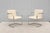 Fabulous pair of Brno tubular chairs in beige and cream cotton/linen blend twill fabric. An icon of modernist classic and...
