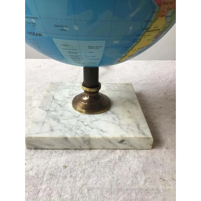 1960s Globe Lamp on Marble Base For Sale In New York - Image 6 of 8