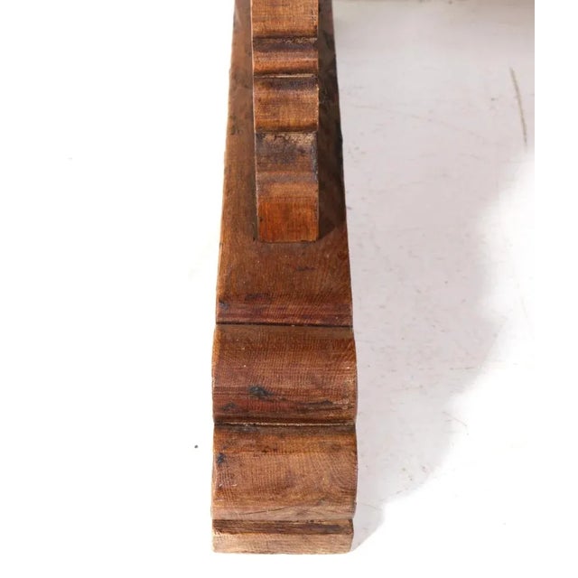 Brutalist Dining Room Table in Oak, 1960s For Sale - Image 10 of 11