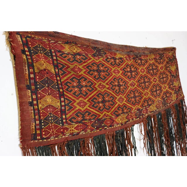 Vintage Hand-Knotted Turkmen Wall Hanging, 1930s For Sale - Image 12 of 18