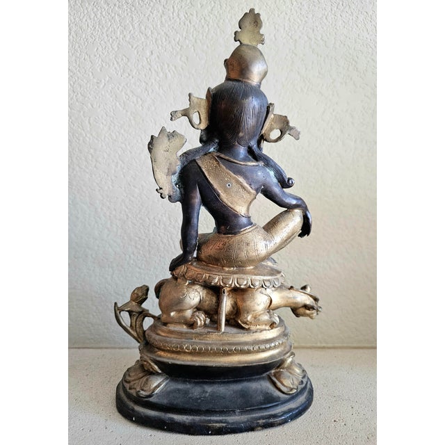 Mid 19th Century 19th Century Nepalese Bronze Lokeshvara (Padmapani) on Chimera For Sale - Image 5 of 12