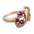 Mid 20th Century Retro Ruby Diamond 14k Rose Gold Ring, Size 4.5 For Sale - Image 4 of 6