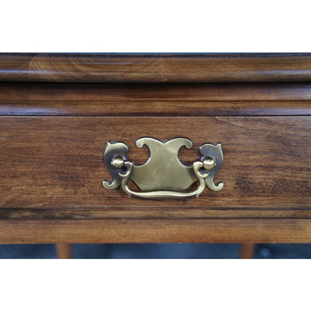 Vintage Pennsylvania House Queen Anne Style Cherry Side Table With Drawer 27" For Sale - Image 6 of 13