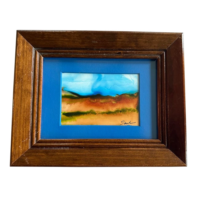 Framed Signed Original Watercolor Painting For Sale