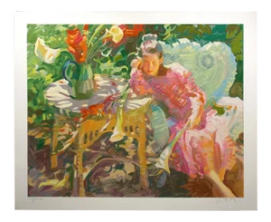 "Daydream" Contemporary Impressionist Style Serigraph Numbered 170/195 by John Asaro
