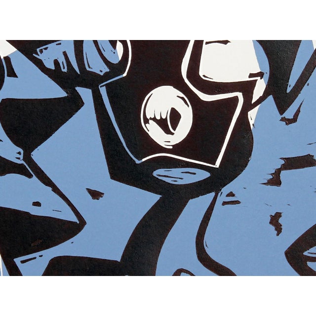 Abstract Expressionism Charlie Hewitt, L, Woodblock For Sale - Image 3 of 3