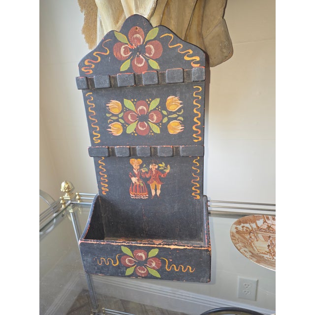 Early 20th Century Pennsylvania Dutch Style Folk Art Spoon Rack For Sale In San Antonio - Image 6 of 11