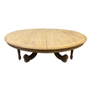 Monumental Banquet Table in Raw Oak For Sale