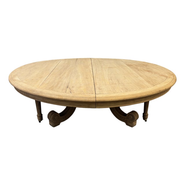 Monumental Banquet Table in Raw Oak For Sale