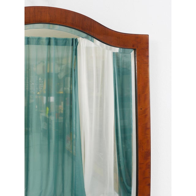 Large Antique Biedermeier Pearwood Shield Wall Mirror, Vienna, 1820s For Sale - Image 5 of 18