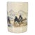 Famille Rose Crackle Glaze Porcelain Brush Pot With Landscape Scene For Sale