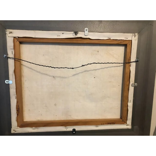 1960s 1960s Calvin Burnett Male Nude Oil on Canvas For Sale - Image 5 of 5