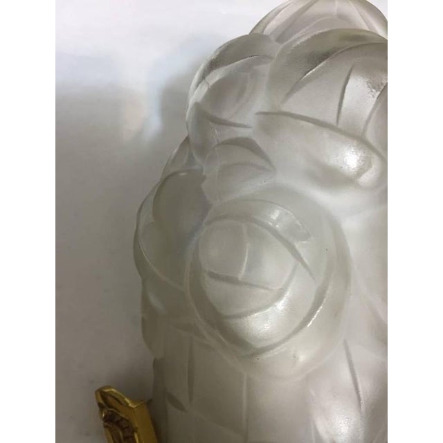 Metal Degue Signed French Art Deco Sconces - Set of 4 For Sale - Image 7 of 8