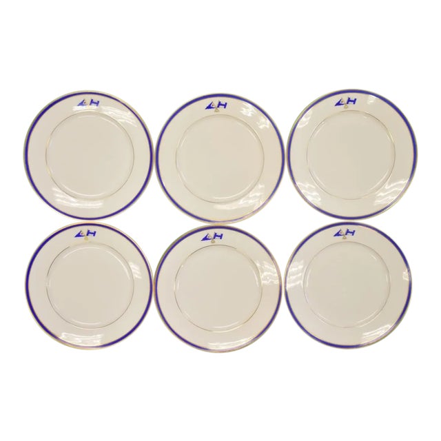 Set X 6 Beverly Ma Private Yacht Club Salad Plates For Sale