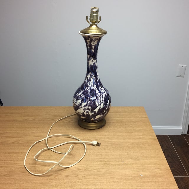 Contemporary Splatter Drip Painted Table Lamp Chairish