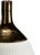 Textured white earthenware vase with burnt gold neck 16.5h x 7w x 7d