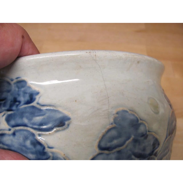 Early 20th Century Weller Pottery Jardiniere Jap Birdimal Style For Sale - Image 9 of 11