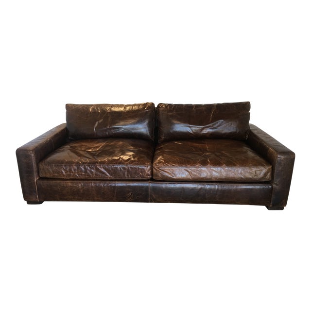 Restoration Hardware Leather Sofa Chairish