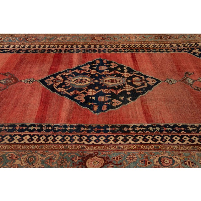 Early 20th Century Antique Bidjar Wool Rug For Sale - Image 9 of 13