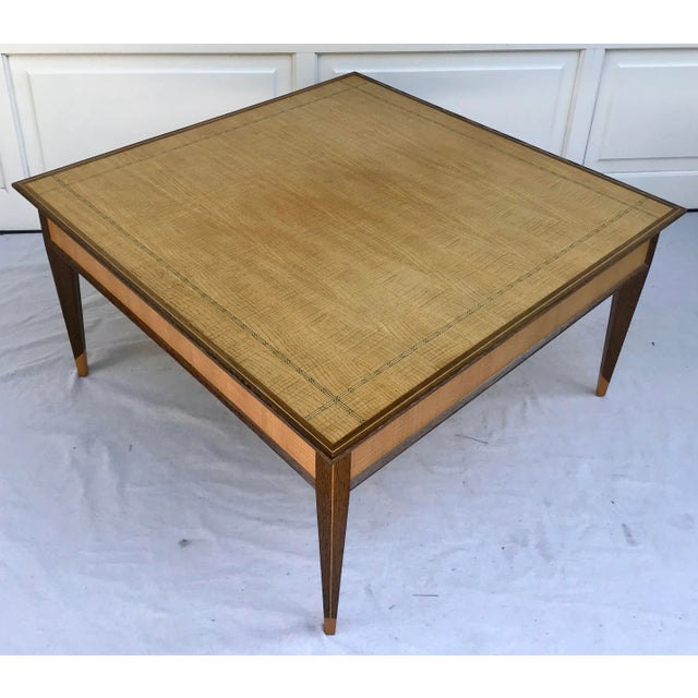 l'Atelier Exotic Wood Inlay Coffee Table Signed by Rob Anderson, 1993 For Sale - Image 9 of 13