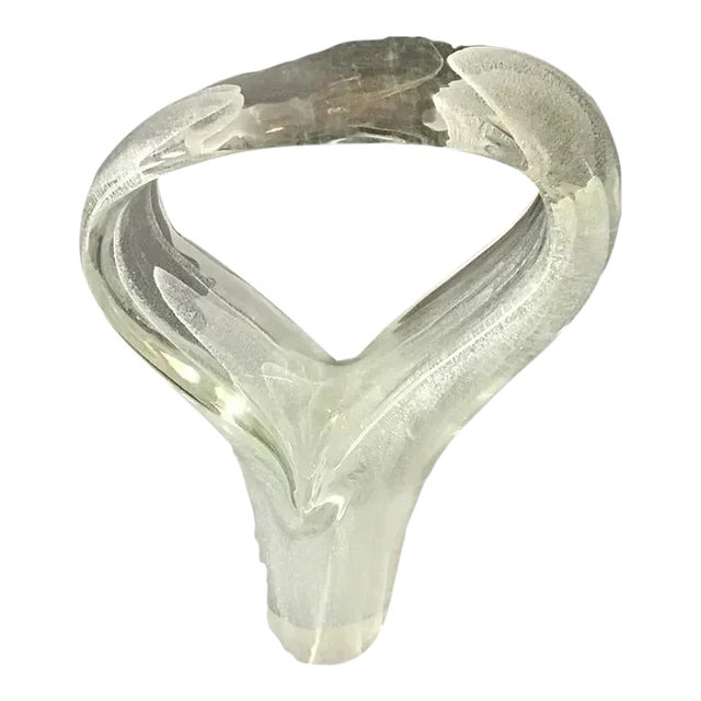 Vintage Modern Glass Sculpture For Sale