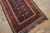 19th Century 1890s Red Wine Geometric Tribal Antique Balouch Turkman Rug 3' 0'' X4' 9'' Handknotted Wool Carpet For Sale - Image 5 of 11
