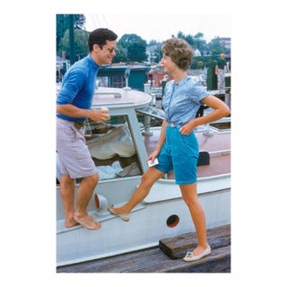 Toni Frissell 'A Couple at the Regatta' Archival Pigment Print Framed in Black For Sale