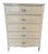 Furniture Beautiful Vintage French Country Cottage Style White Chest of Drawers Hardwood Good Condition For Sale