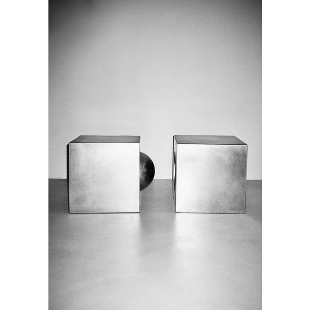Small Object 4 in Brushed Stainless Steel by Valeria Vasi For Sale - Image 6 of 12