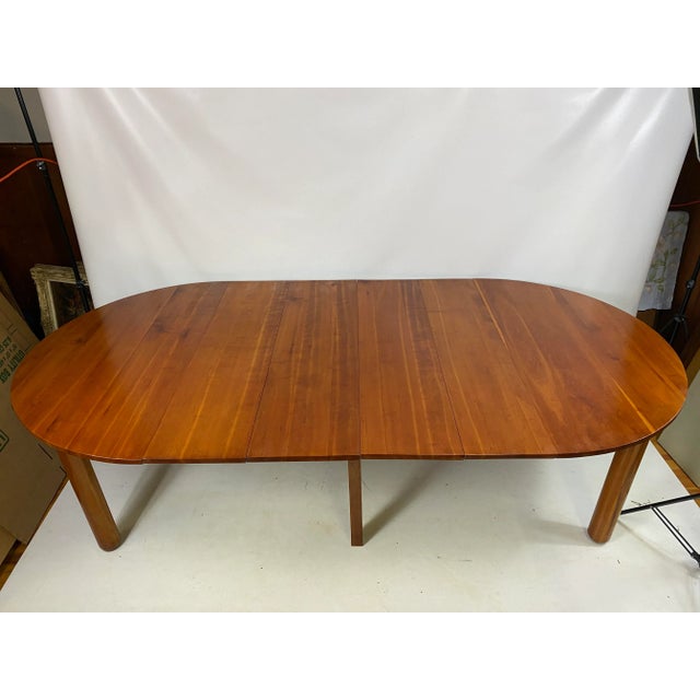 Mid-Century Modern Mid-Century Custom Made Cherry Dining Table For Sale - Image 3 of 13