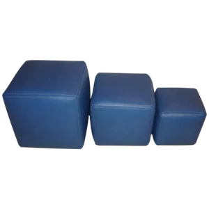 Dakota Jackson Leather Cubes - Set of 3