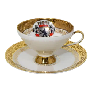Hand Painted Kunst Kronach Bavaria Coffee Cup Saucer Fine China 1950