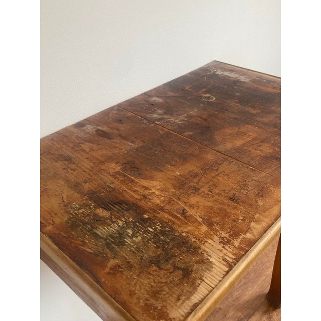 Rustic Pine Console Tables, France, Set of 2 For Sale - Image 11 of 15