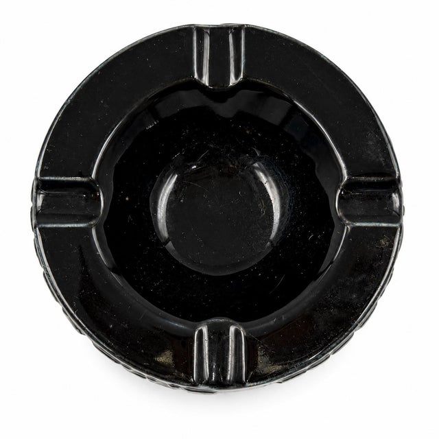 Mid 20th Century Vintage the Stork Club Nyc Nightclub Black Ceramic Ashtray For Sale - Image 5 of 14