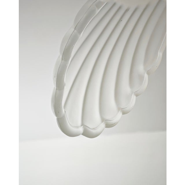 Mid-Century Modern Pendant Lamp in Opaque Satin Glass and Gilt Metal, Italy, 1970s For Sale - Image 15 of 18