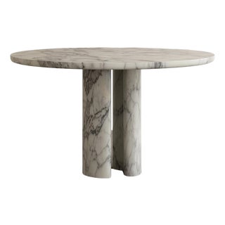 Roman Dining Table II in Arabescato Marble by Paloma Editions For Sale